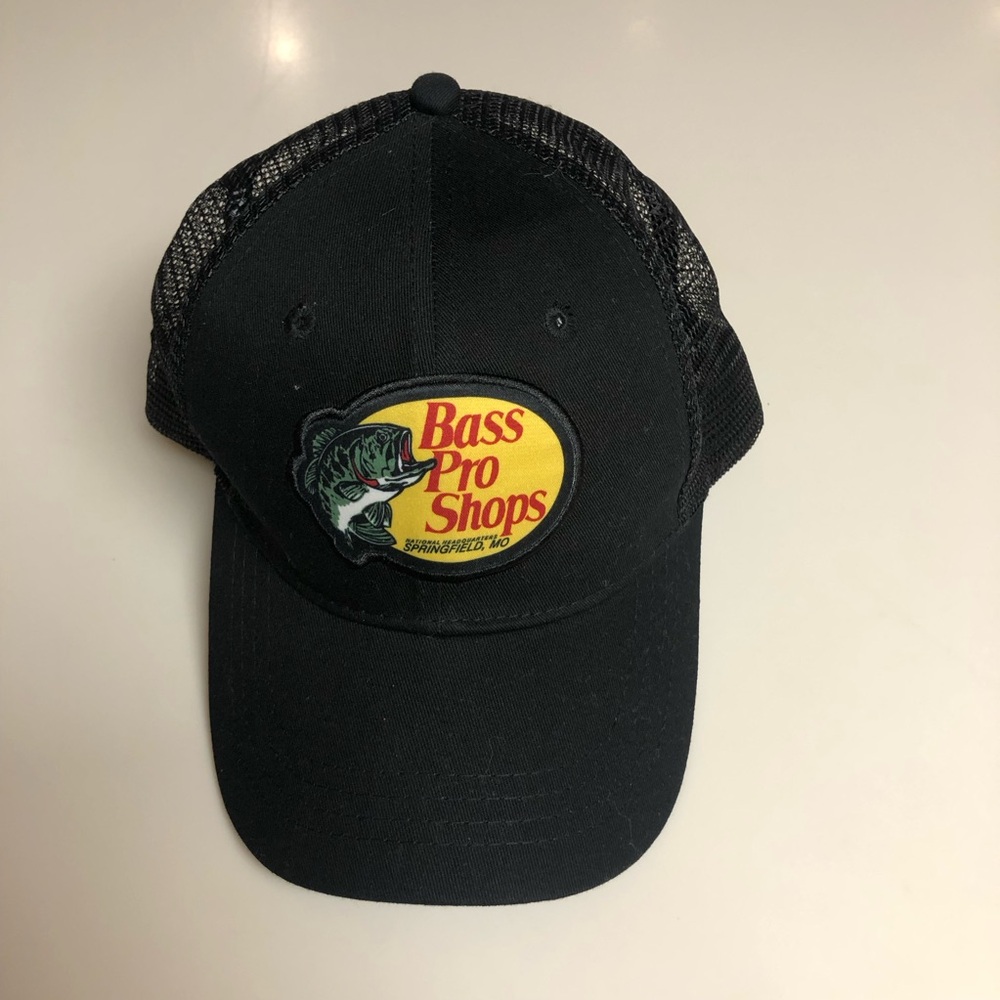 Bass Pro Ball Cap SnapBack - Black with embroidered logo